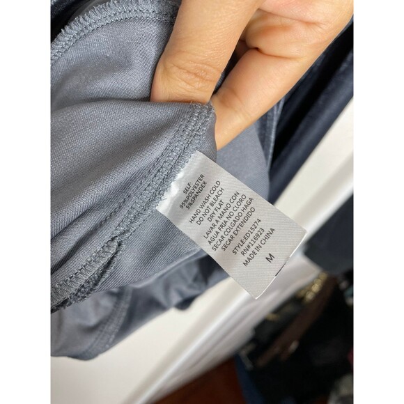 Easel Velvet Tunic Dress M Gray Charcoal Soft Girl Boho Chic Boutique Flowy Long - Picture 6 of 6